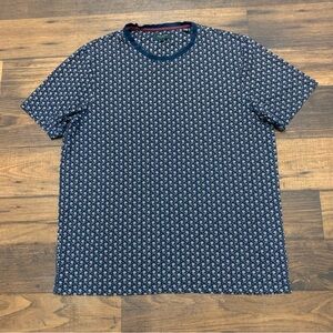 Ted Baker London Floral Print T-Shirt 100% Cotton – Size 5 (L) Crew Neck Y2K